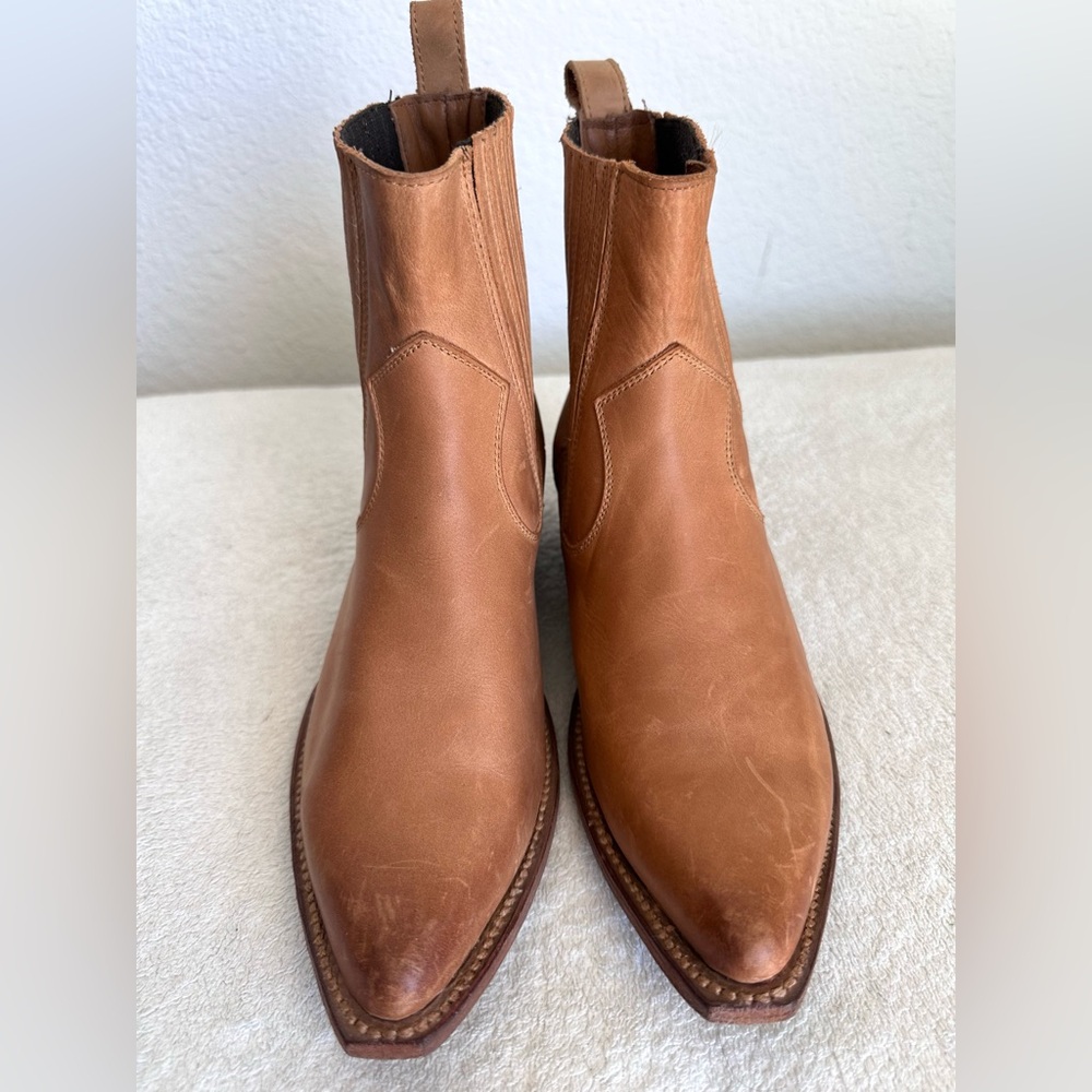 Frye Sacha Chelsea Boot Brown Calf Leather Women’s 8 B - Picture 7 of 14